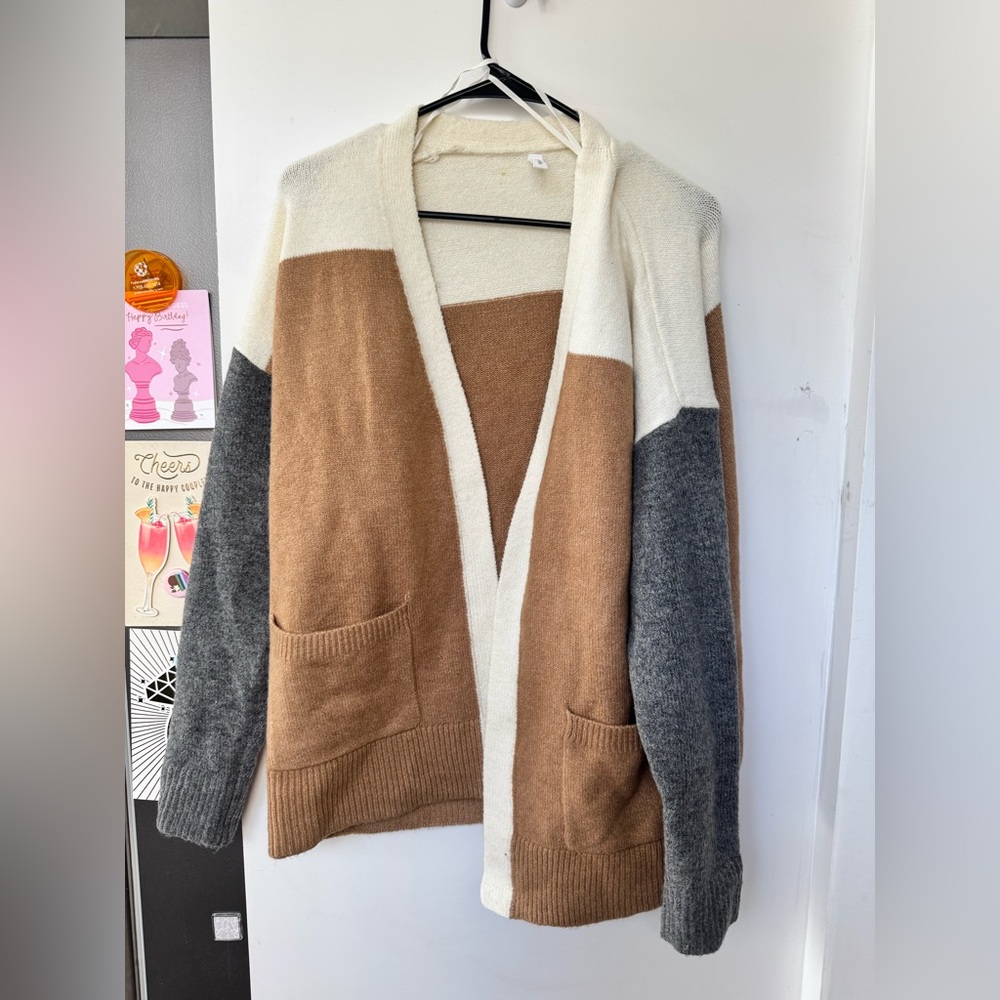 Wishlist color block open cardigan